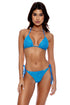 Luli Fama Chasing Stars Sequins Ruched Back Brazilian Tie Side Bottom